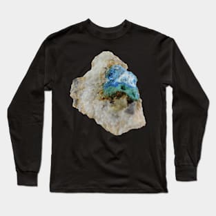 Cyanotrichite Mineral Sample Long Sleeve T-Shirt